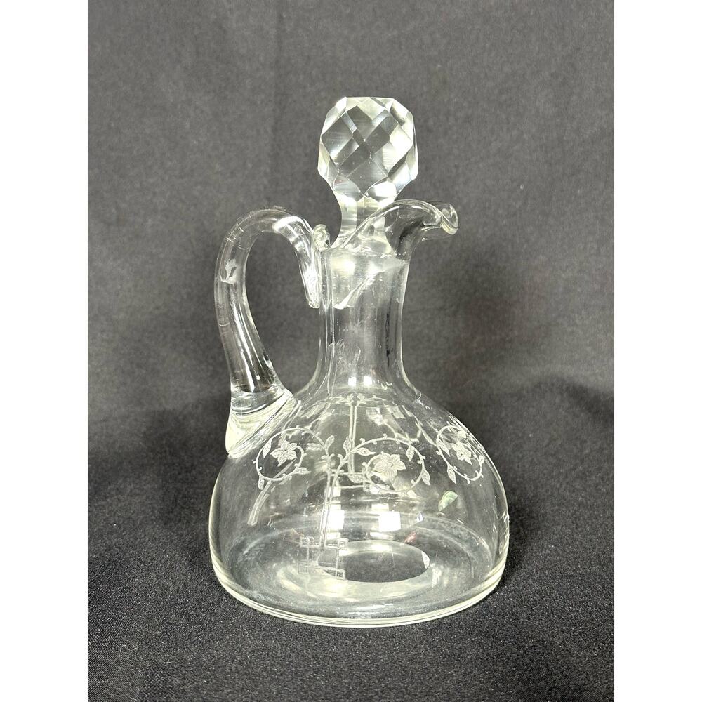 Fostoria Antique 1920's Etch 212 Crystal Cruet-Extremely Rare Find!